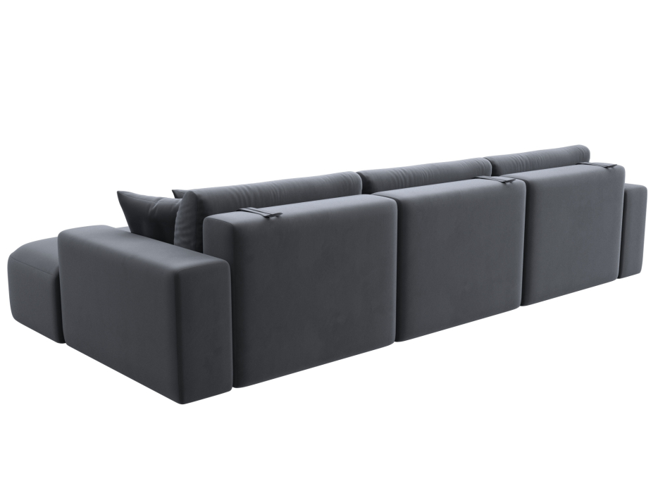 Диваны угловые в гостиную, Диван угловой Лига-036 Классик Лонг правый угол, велюр