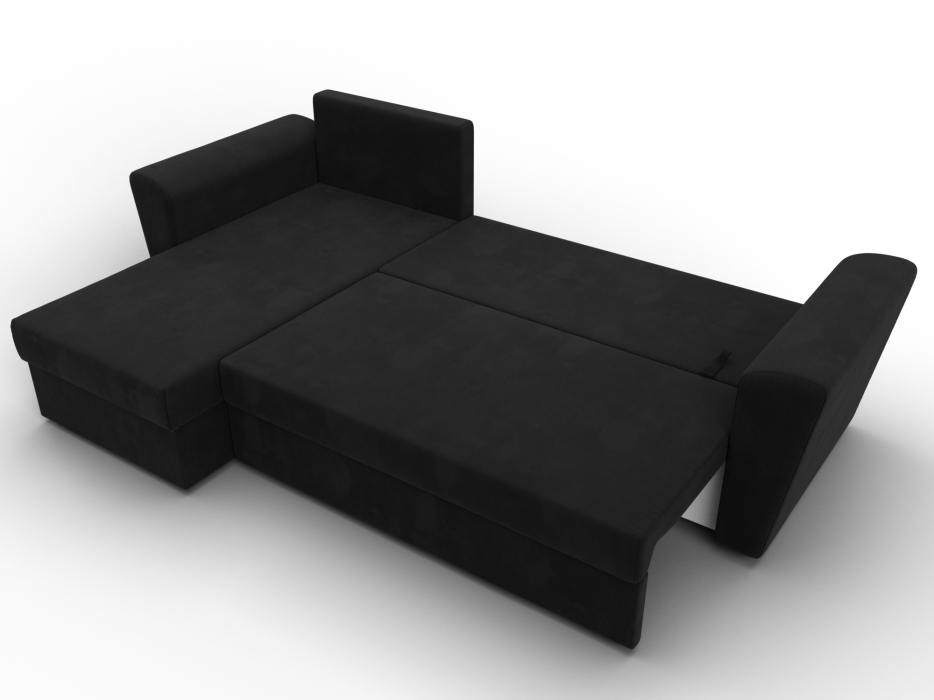 Диваны угловые в гостиную, Угловой диван Амстердам Лайт левый угол, микровельвет