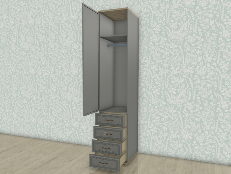 Шкафы одностворчатые, Модульная система Карина Шкаф ШК-1024