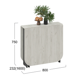 Стол-книжка Т-1, антрацит, дуб крафт белый