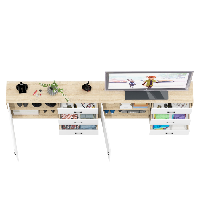 Комоды, Тумба-комод с двумя дверками и шестью ящиками 122-1504