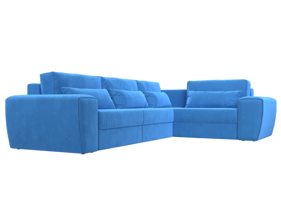 Диваны угловые в гостиную, Диван угловой Лига-008 Long правый, велюр