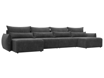 Диван П-образный Лига-051 НПБ Лонг, велюр BRUT