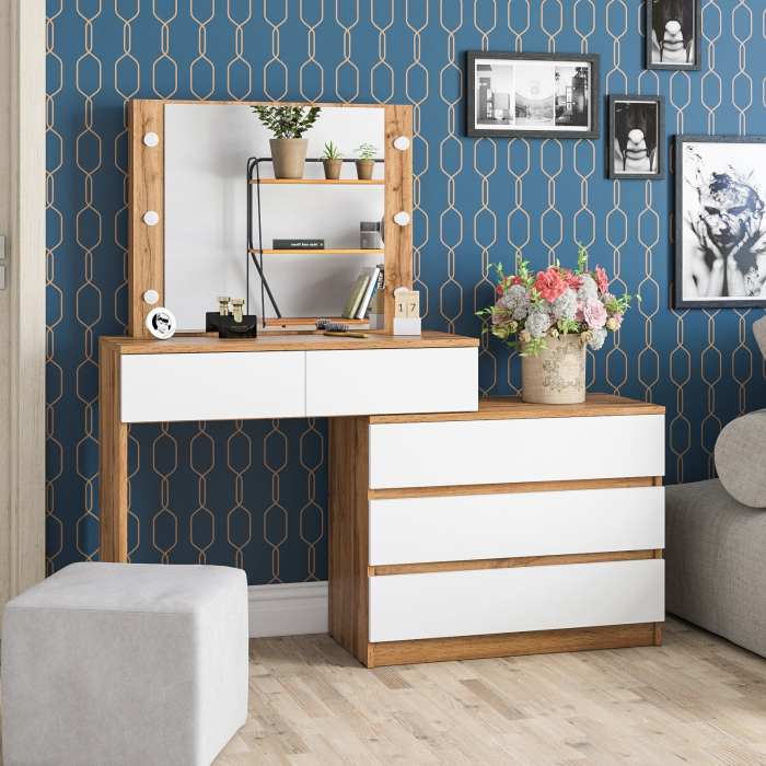 С зеркалом, Туалетный столик с подсветкой 110