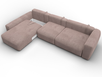 Диван угловой Лига-066 НПБ Лонг угол левый, велюр TOWER