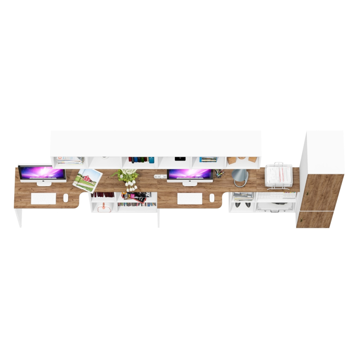 Домашние кабинеты, Мебель в домашний офис для двоих Лидер-8 набор № 26