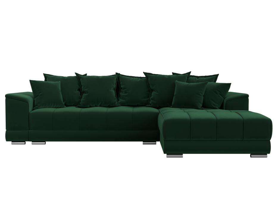 Диваны угловые в гостиную, Угловой диван НордСтар правый угол, велюр