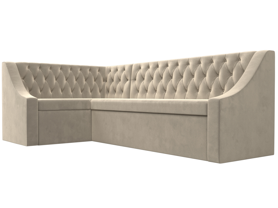 Диваны угловые кухонные, Кухонный угловой диван Мерлин левый угол микровельвет