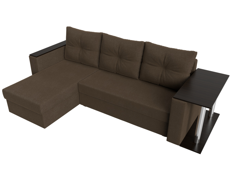 Диваны угловые в гостиную, Угловой диван Атланта со столом левый угол, рогожка Амур