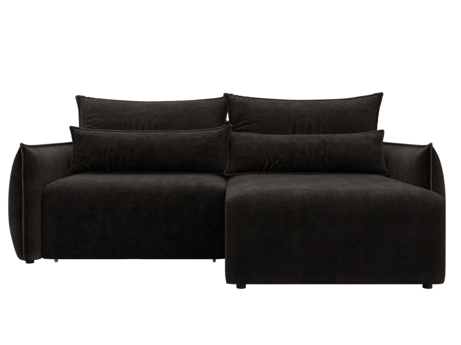 Диваны угловые в гостиную, Диван угловой Лига-051 НПБ угол универсальный, велюр BRUT