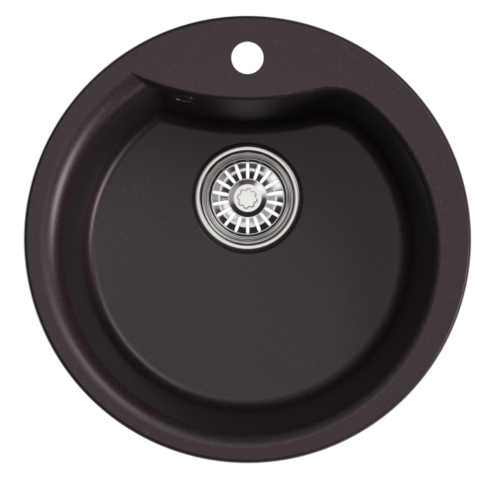 Кухонные мойки, Мойкa ML-GM12 круглая, 480мм (глуб. чаши 210) NEW*