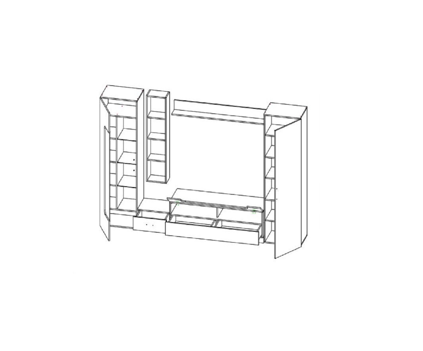 Стенки для гостиной, Стенка ТВ Loft-20