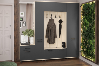 Модульная прихожая Грейс композиция 3  Ясень Асахи