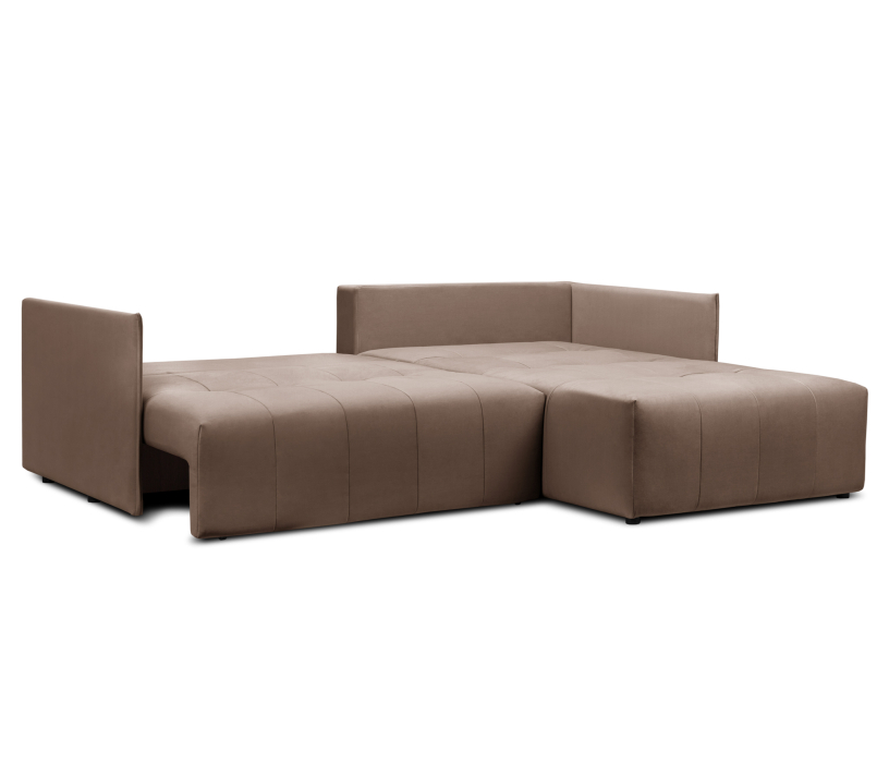 Диваны угловые в гостиную, Диван еврокнижка угловой Чилетти, микровелюр