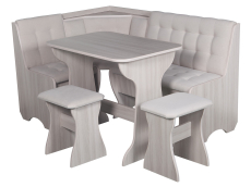 Кухонные уголки, Кухонный уголок Стиль 1Л (со столом СТ4) Ясень шимо светлый / велюр