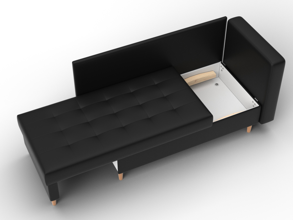 Маленькие спальные диваны, Кушетка Лига-098, экокожа 