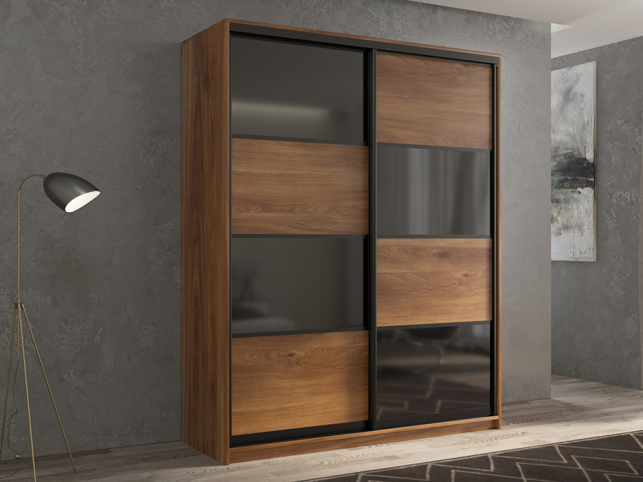 Шкафы-купе 2-х дверные, Шкаф-купе 2х дверный Кааппи 14 140х45