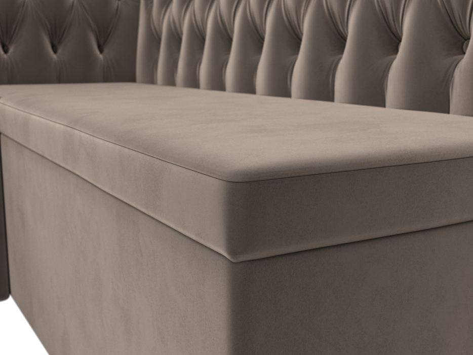 Диваны угловые кухонные, Кухонный угловой диван Мирта левый угол, велюр