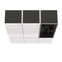 Набор шкафов в гостиную Сидней из двух шкафов 13.200 и одного шкаф-витрины 13.201