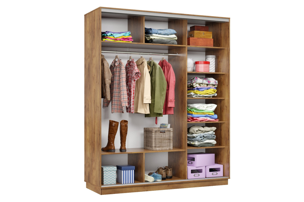 Шкафы-купе 3-х дверные, Шкаф-купе Премьер Лайт 24 (05;05;05) трехдверный