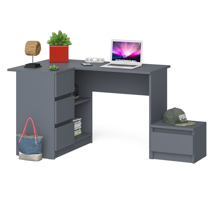 Угловые, Компьютерный стол угловой Мори МС-16 левый и тумбочка на 400