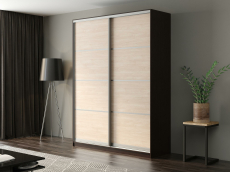 Шкафы-купе, Шкаф-купе Айсберг 180 ВЕНГЕ (шамони светлый/глухой)