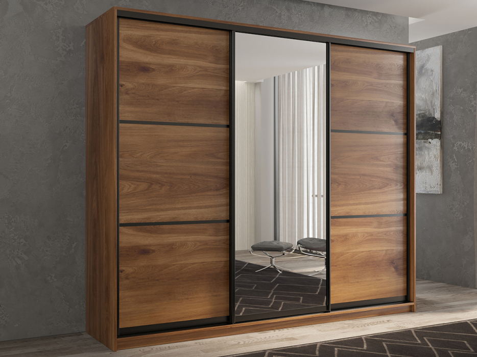 Шкафы-купе 3-х дверные, Шкаф-купе 3х дверный Кааппи 2 210х45