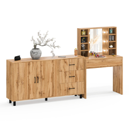 Косметический cтол с подсветкой и ящиком 115 и комод 123-1604