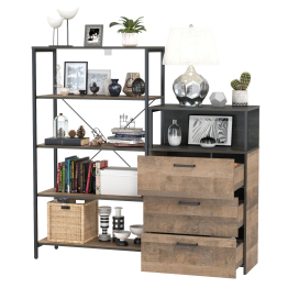 Открытый стеллаж с полками и комод с ящиками Трувор