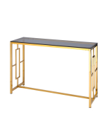 Открытые, Консоль БРУКЛИН 120х40 (Стекло smoke/Сталь золото)