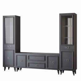 Шкаф Валенсия однодверный распашной левый, серебро