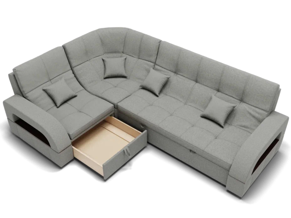 Диваны угловые в гостиную, Модульный диван Майами-3,микровелюр,антивандальная и водостойкая ткань,венеция