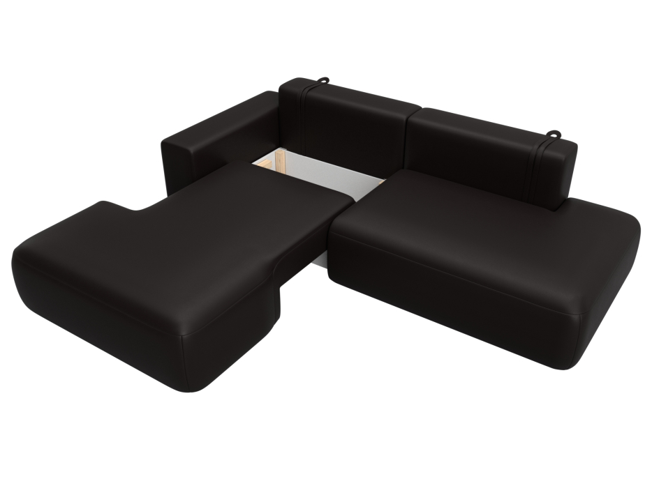 Диваны угловые в гостиную, Диван угловой Лига-036 НПБ Модерн левый угол, экокожа GRIFON
