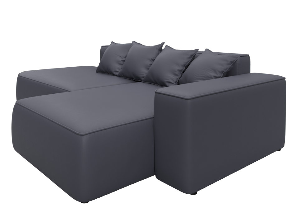 Диваны угловые в гостиную, Диван угловой Лига-065 угол правый, экокожа GRIFON