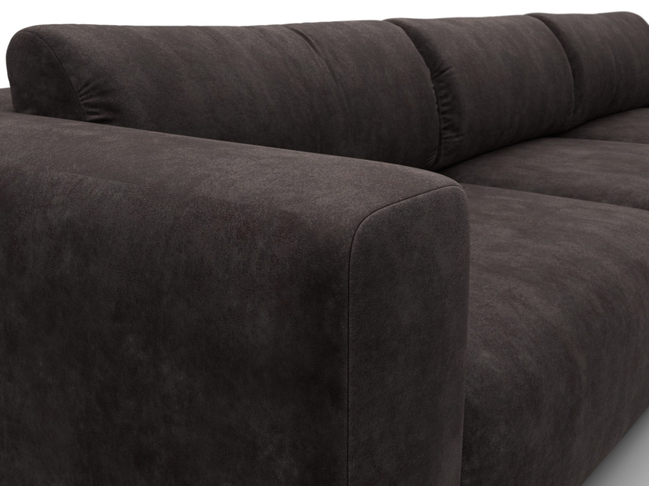 Диваны угловые в гостиную, Диван угловой Лига-066 НПБ Лонг угол правый, велюр BRUT