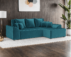 Диваны угловые в гостиную, Диван Каскад Правый угол (Бархат)