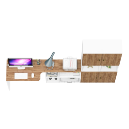 Лидер-8 письменный стол-трансформер и два пенала Лидер-8.