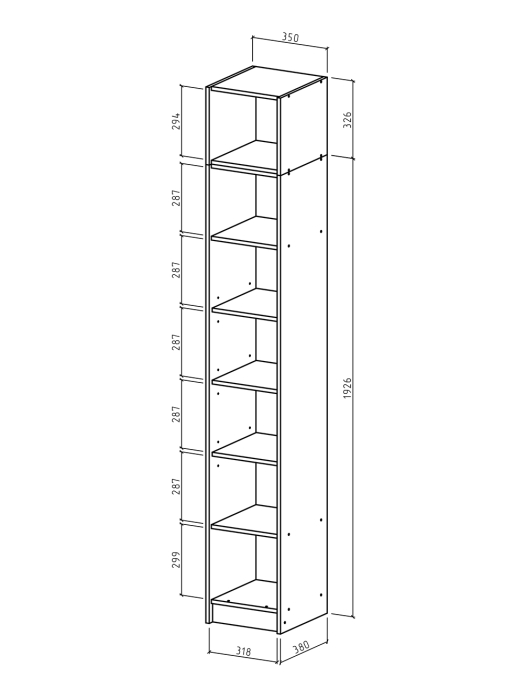 Для одежды, Шкаф Август-4 с антресолью