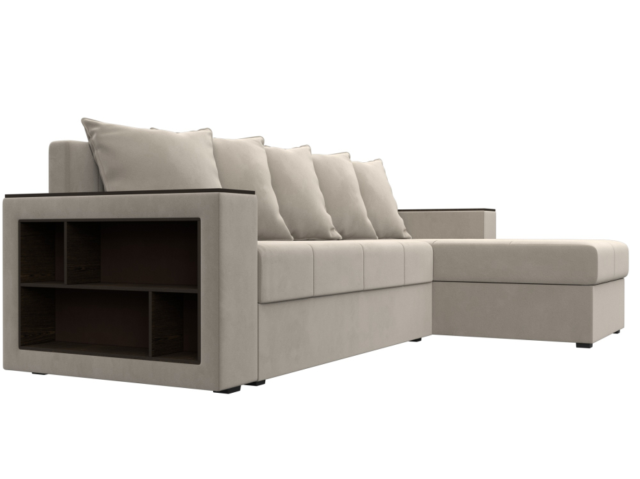 Диваны угловые в гостиную, Диван угловой Дубай Лайт угол универсальный, микровельвет