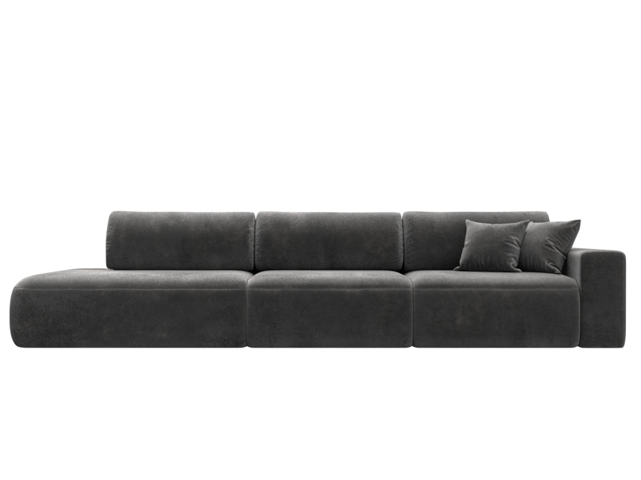 Диваны еврокнижки, Диван прямой Лига-036 НПБ Модерн Лонг подлокотник справа, велюр TOWER