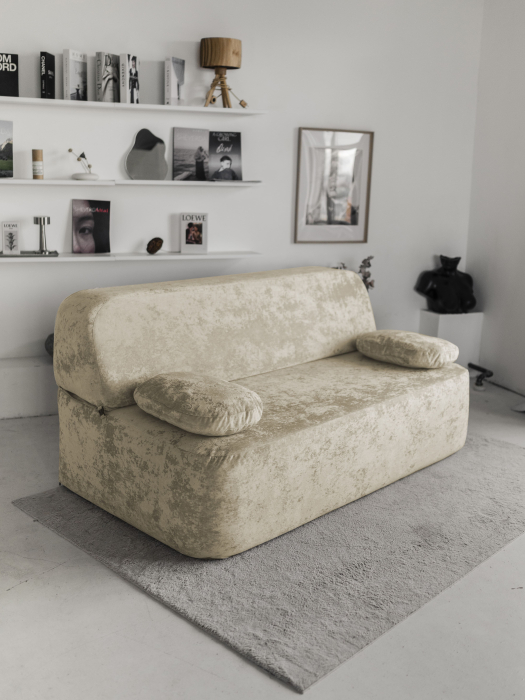 Дизайнерские диваны для гостиной, Бескаркасный диван Бабл, плюше 