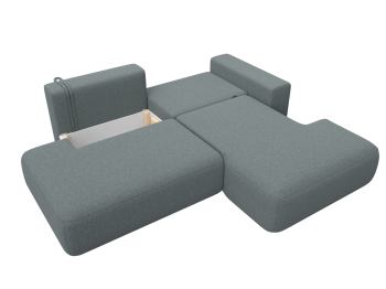 Диван угловой Лига-036 НПБ Модерн правый угол, рогожка Амур