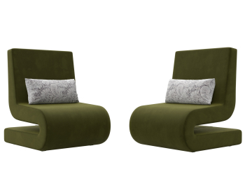 Кресло Волна (2 шт.), микровельвет