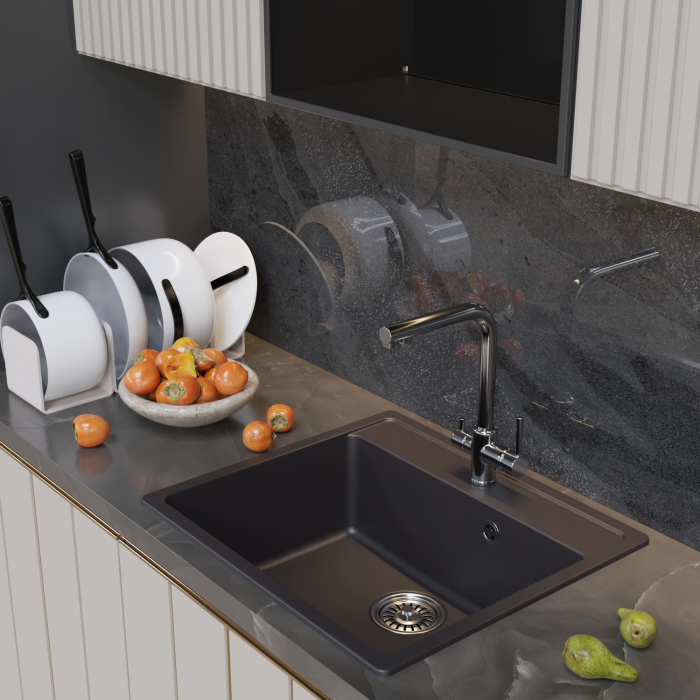 Кухонные мойки, Мойка ML-GM15, 560*500*180мм NEW*