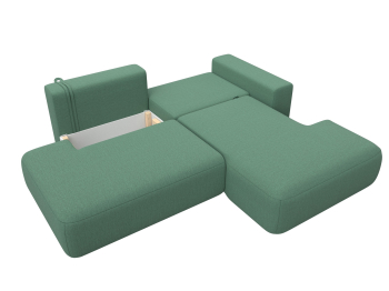 Диван угловой Лига-036 НПБ Модерн правый угол, рогожка Амур