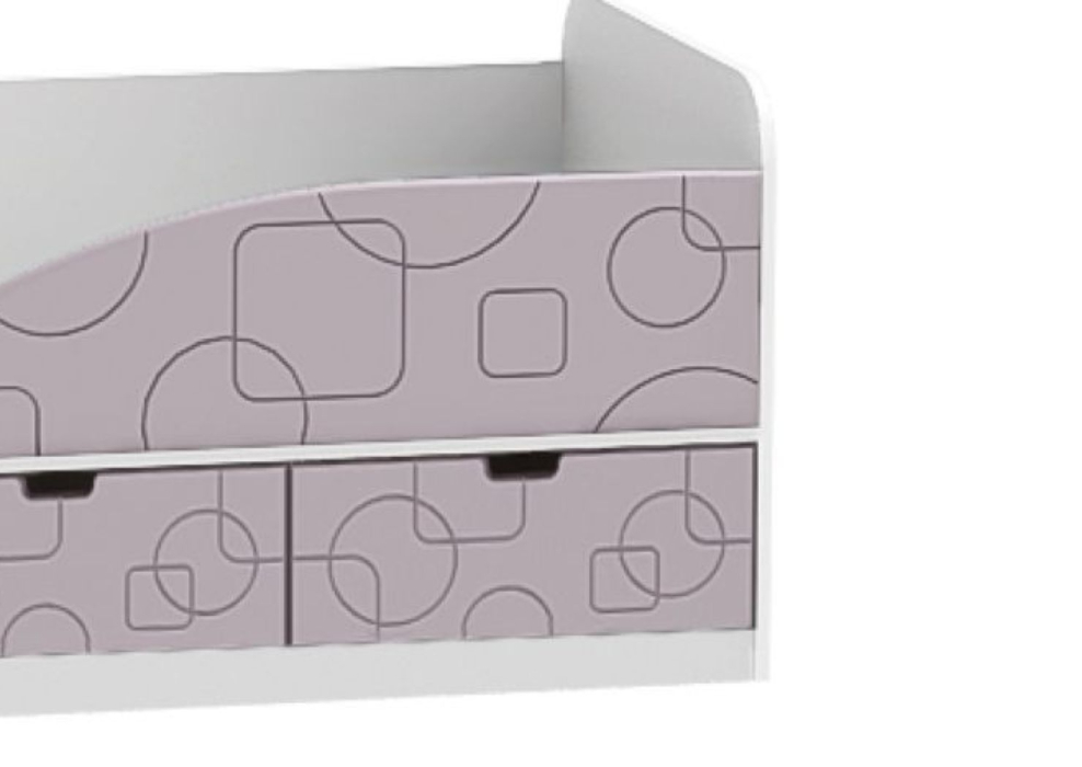 Детские кровати, Кровать 4 Правая МДФ Бриз Квадрат