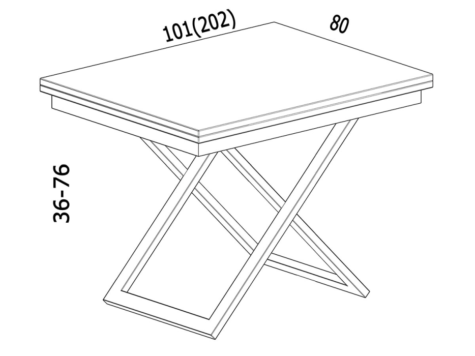 Столы-трансформеры, Стол трансформер Cross (нержавеющая сталь)