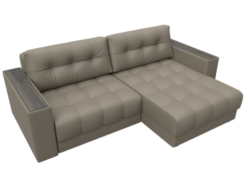 Диван угловой с декором Лига-049 НПБ, экокожа GRIFON