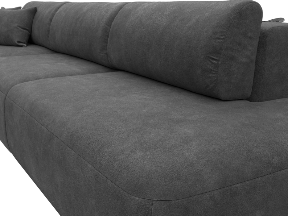 Диваны угловые в гостиную, Диван угловой Лига-036 НПБ Модерн Лонг левый угол, велюр BRUT