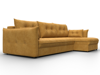 Диван угловой Лига-100 НПБ угол универсальный, велюр BRUT